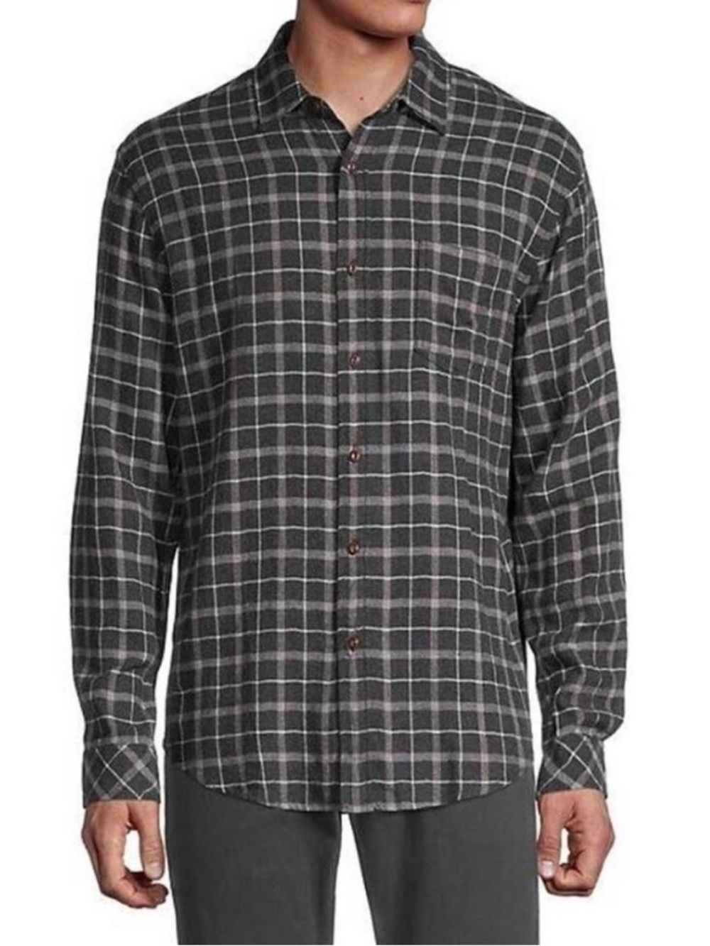 Rails Men's Charcoal Gray Plaid Button-Down Shirt